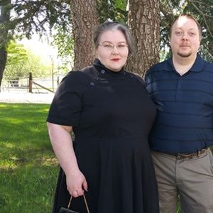 Black Military Collar eShakti dress w/ POCKETS